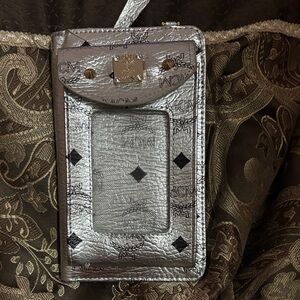 MCM Metallic Silver Phone Case